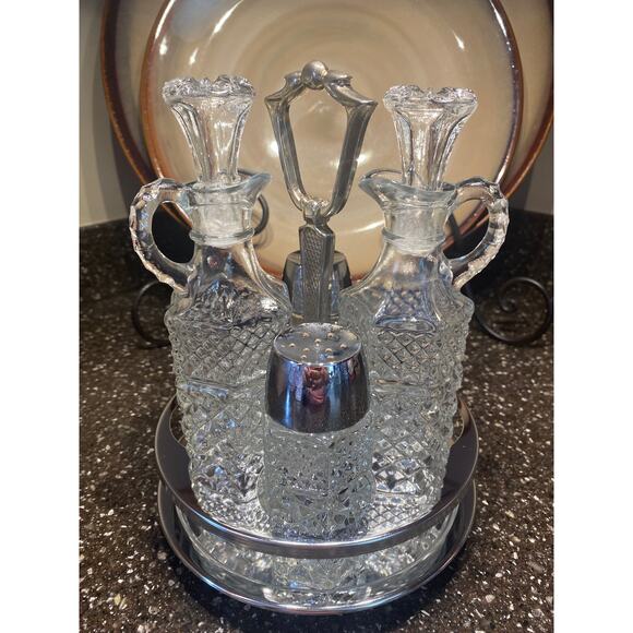 Vintage Crystal serving set - Picture 5 of 7